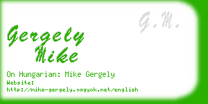 gergely mike business card